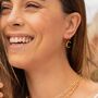Textured Crescent Moon Hoop Earrings, thumbnail 1 of 4