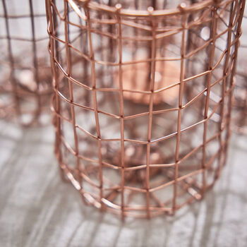 Copper Wire Four Section Cutlery And Utensil Holder, 6 of 6