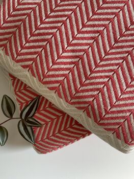 Zigzag Design Coral Soft Sofa Throw, 5 of 9
