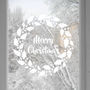 Merry Christmas Window Or Wall Sticker Wreath, thumbnail 1 of 3