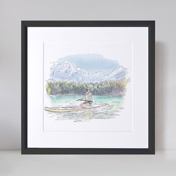 Watercolour Line Hobby Portrait – Custom Hand Drawn Illustration Gift, 7 of 11