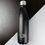 Personalised Initials Black Metal Insulated Bottle, thumbnail 3 of 5