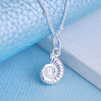 Personalised Sterling Silver Ammonite Charm Necklace, 4 of 7