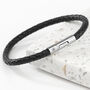 Personalised Men's Compass Capsule Leather Bracelet, thumbnail 1 of 12