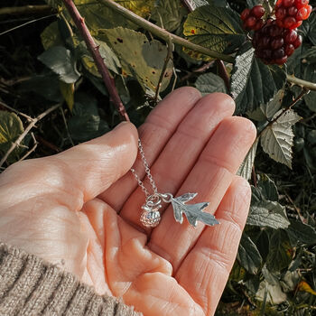 Nature Talisman Charm Necklace In Recycled Silver, 4 of 5