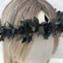 Gothic Black Flower Crown, thumbnail 5 of 6