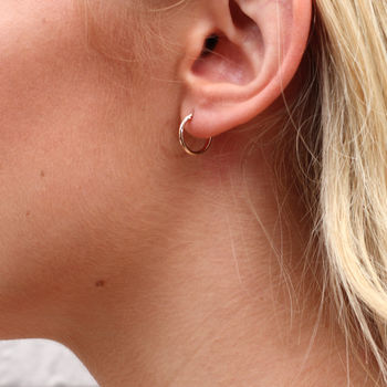 Sterling Silver Or Gold Plated Mini Hoop Earrings, 4 of 8