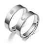 Stainless Steel Couple Moon And Sun Promise Ring, thumbnail 4 of 8