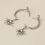 Sparkly Crescent Moon And Star Drop Earrings, thumbnail 4 of 6