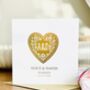 Love Heart Personalised Wedding Card, thumbnail 1 of 2