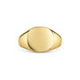 Rounded Classic Signet Ring 18 K Gold Plated Solid Silver, thumbnail 6 of 6