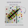 Multi Coloured Stripe Dog Poo Bag Holder, thumbnail 4 of 4