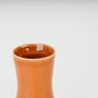 Handmade Stoneware Burnt Orange Bud Vase For Flowers, thumbnail 2 of 3