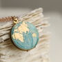 Personalised Blue Planet Map Locket Necklace, thumbnail 11 of 12