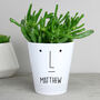 Man's Face Personalised Plant Pot, thumbnail 3 of 5