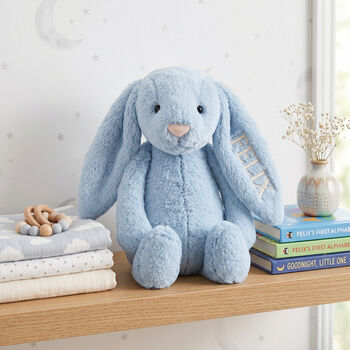 Personalised Embroidered Bunny Soft Toy Baby Gift, 4 of 6