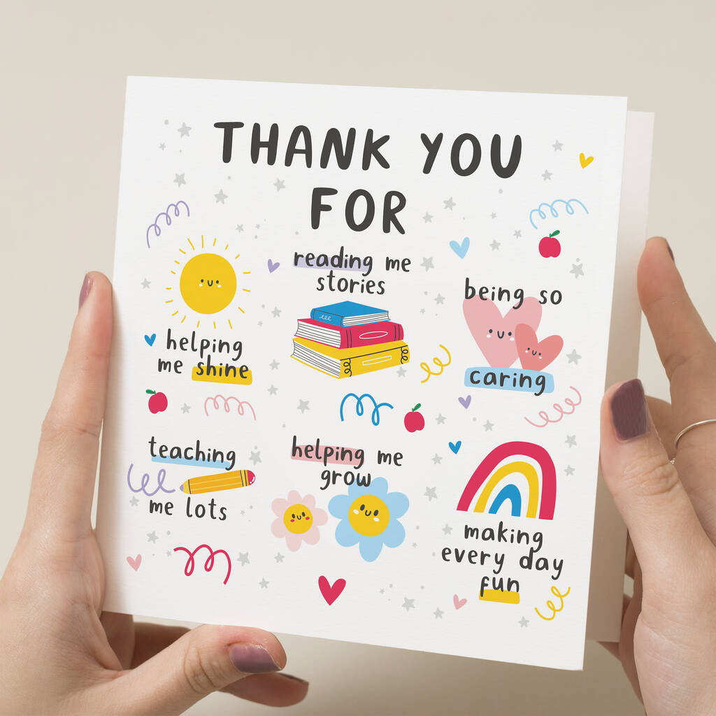 Teacher End Of Term Thank You Card By Twist Stationery