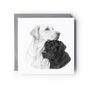 Two Labradors – Home Inspired Hand Drawn Greeting Card, thumbnail 2 of 6