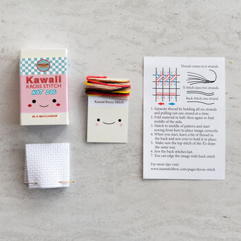 Kawaii Hot Dog Mini Cross Stitch Kit, 4 of 7