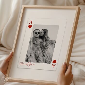 Personalised Playing Card Print, Wedding Gift, Anniversary, Valentine's Day, 5 of 5