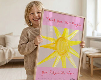 Personalised Teacher Thank You Art Print Gift, 8 of 9