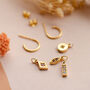 Confetti Birthstone Personalised Hoop Charm Earrings, thumbnail 1 of 12