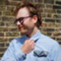 Mens Blue Floral Print Pocket Square, thumbnail 4 of 8