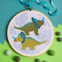 Triceratops Cross Stitch Kit, thumbnail 1 of 4