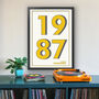 1987 Personalised Year Typography Print, thumbnail 10 of 11