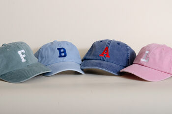 Custom Initial Embroidered Junior Vintage Cap, 11 of 12