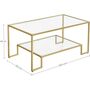 Coffee Table With Glass Top And Storage Compartment, thumbnail 7 of 8