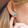 Turquoise Ocean Embrace Stud Earrings, thumbnail 1 of 8