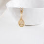 Gold Plated Tennis Racket Necklace, thumbnail 3 of 7