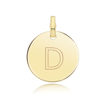 Round Plain Initial Pendant, 4 of 12