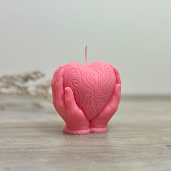 Pink Heart Shape Valentine's Scented Candle Gift, 3 of 9