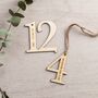 Wooden Number Hanging Tags, thumbnail 3 of 7