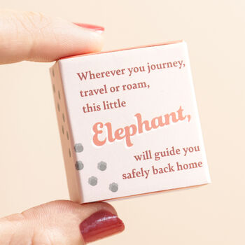 Tiny Matchbox Ceramic Elephant Token, 4 of 4