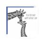 Top Dad Giraffe Card – Cute Dad And Baby Giraffe Father’s Day Card – Heartfelt Father’s Day Greeting, thumbnail 2 of 5