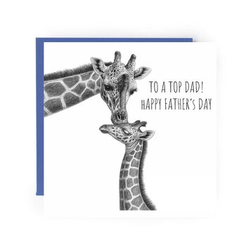 Top Dad Giraffe Card – Cute Dad And Baby Giraffe Father’s Day Card – Heartfelt Father’s Day Greeting, 2 of 5
