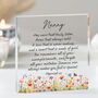 Personalised Gift For Nanny With Quote On Block, thumbnail 1 of 2