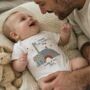 Personalised Giraffe First Father's Day Baby Vest, thumbnail 1 of 3