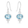 Sterling Silver December Birthstone Drop Earrings – 8mm X 10mm, thumbnail 3 of 11