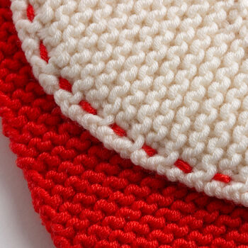 Heart Red Scarf Knitting Kit Heart Research UK Charity, 6 of 7
