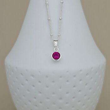 Personalised Birthstone Ball Chain Necklace, 3 of 6
