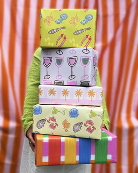 Wine Pattern Gift Wrap, 6 of 8