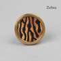 Brass Animal Print Round Circular Detailed Pull Knobs, thumbnail 5 of 12