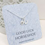 Silver Personalised Lucky Horseshoe Necklace, thumbnail 1 of 3
