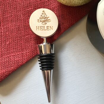 Personalised Christmas Wine Stopper, 5 of 8