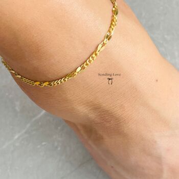 Gold Chain Ankle Bracelet For Summer, 4 of 5