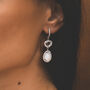 Eve Moonstone Drop Earrings | 925 Silver Plated, thumbnail 1 of 6